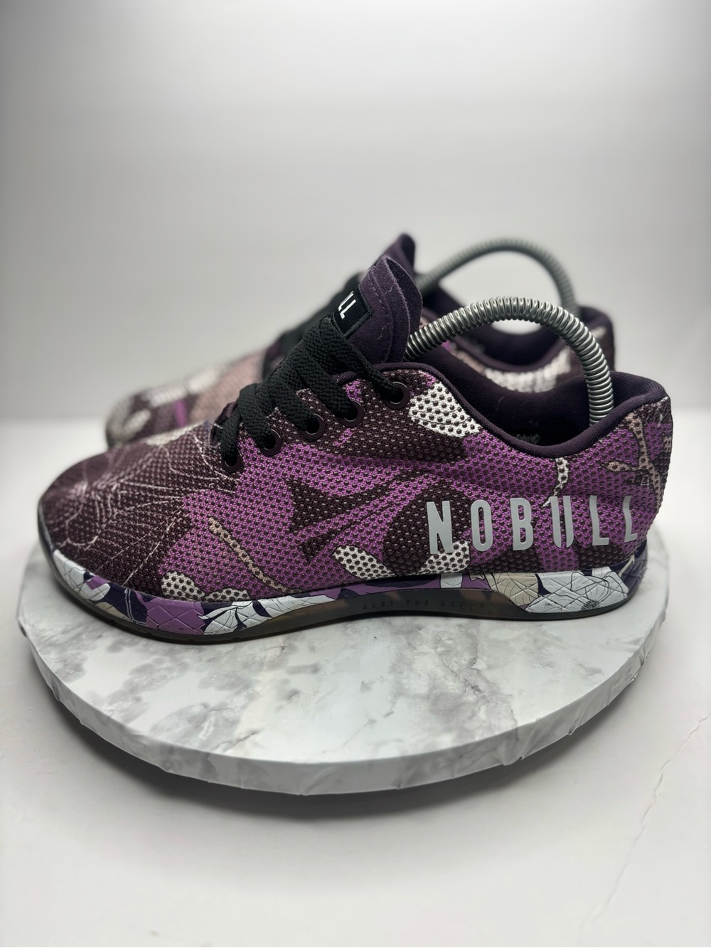 Size 8.5-  NOBULL Magnolia Women's Trainers featuring a purple floral print